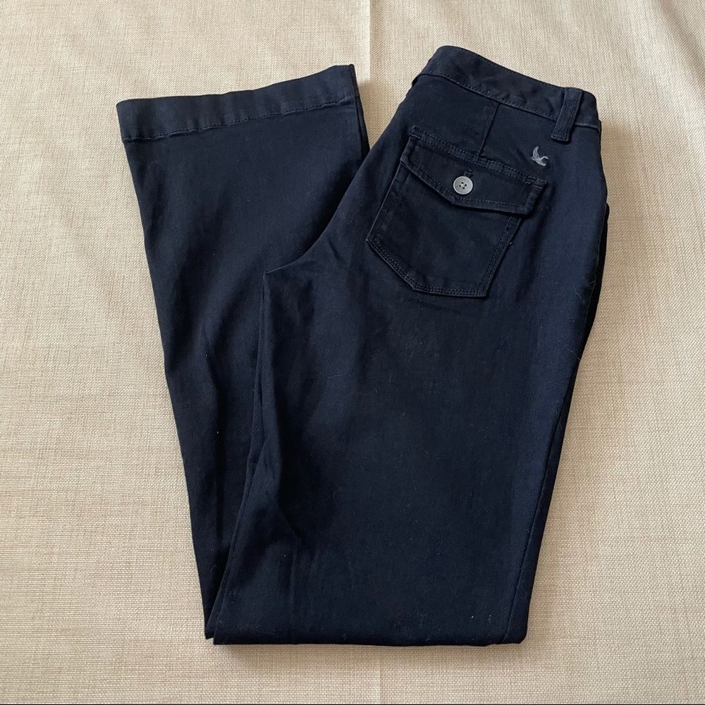 Eddie Bauer Black Curvy Fit Trouser Leg Jeans